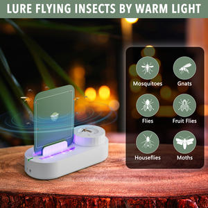 กับดักแมลงวันไฟฟ้าพร้อมก<span class=keywords><strong>ล่อ</strong></span>งใส่เหยื่อในร่มไฟ LED UV และแผงกาวสำหรับยุงมอดและควบคุมสัตว์รบกวน - Product Image 3