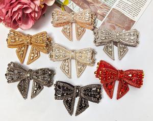 Fiore per Scarpe con Perle e Fiocco alla Moda con Strass Termoadesivi, Accessori Fai-da-Te per Scarpe con Perle e Strass - Product Image 6