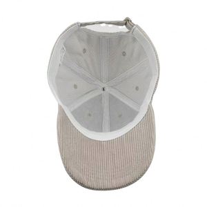 Casquette de baseball élégante en velours côtelé à 6 panneaux avec boucle argentée en cuivre, réglable, unisexe, personnalisable, pour les loisirs, le sport et les activités de plein air - Product Image 4