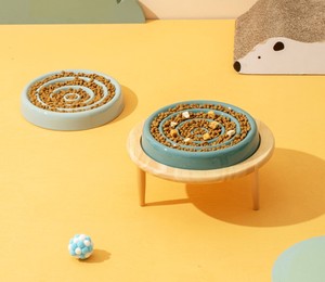 Bol pour chien surélevé en céramique écologique <span class=keywords><strong>de</strong></span> haute qualité, à alimentation lente, avec protection du cou, style luxueux pour une utilisation en intérieur/extérieur - Product Image 3