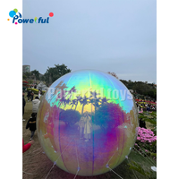 Boules irisées populaires boules de miroir ballon géant gonflable argent boule colorée grand globe de miroir gonflable