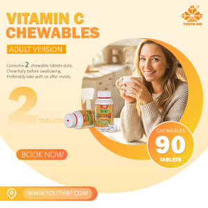 Tabletas Masticables de Vitamina C 500mg, Alta Absorción, Ascorbato de Sodio 1000mg por Porción, Sin Azúcar, Apoyo Dietético Diario - Product Image 6