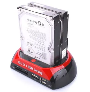 SATA HDD Docking Station w / Card Reader + Hub