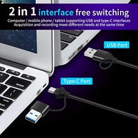 Adaptateur SY USB C vers double HDMI 4K, carte de capture vidéo HDMI vers USB Type-C 1080P 60FPS avec format d'enregistrement MP4