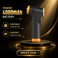 Mini-compresseur d'air portable pour voiture et usage domestique, orange et noir
