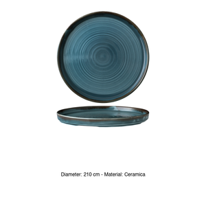 Assiette à dîner Dudson Harvest Blue empilable, décorée, en céramique artisanale, 21 cm, pour la restauration, les hôtels, les fournitures en gros - Product Image 3