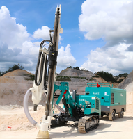 KS168 Foreuse à chenilles diesel portable 90-200 mm pour le forage de roche, machine de forage avec moteur pour l'exploitation minière, les dynamitage et les applications géologiques