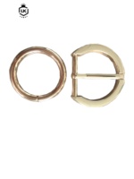 Mode brillant alliage doré 25mm boucle de ceinture matériel cuir accessoires broches boucles de ceinture