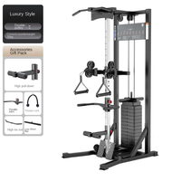 LAT Commercial Pull Down Machine & Small Bird Trainer-Machine à câble unique multifonction avec options d'aviron et de mouche de poitrine