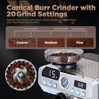 Machine à expresso Anbolife en gros avec moulin intégré, 20 bars, machines à expresso professionnelles pour la maison, cafetière tout-en-un