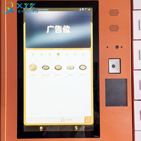 Kommerzieller Hot-Dog-Lunchbox-Automat mit Doppel-Mikrowellenöfen für Tiefkühlkost und Touchscreen für Warme Speisen