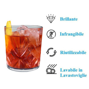 Vasos de Whisky Firenze de 325 cc, Juego de Vasos Transparentes para Cócteles, Reutilizables e Irrompibles - Product Image 3