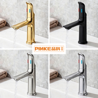 Robinet de Douche Monotrou Moderne de Luxe Brossé, Mitigeur Chaud/Froid en Alliage de Zinc avec Cartouche Céramique, Garantie 3 Ans