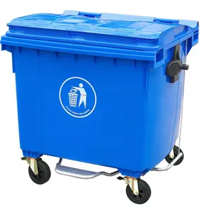 1100L standard size outdoor large pedal bin dustbin price for sale