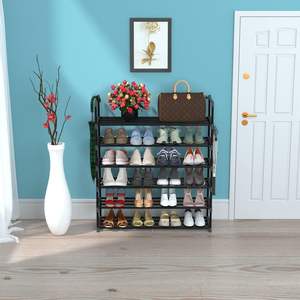 Porte-<span class=keywords><strong>chaussures</strong></span> pliable à 6 couches en fer à haute capacité Aucune installation requise Vitrine à bottes hautes - Product Image 3