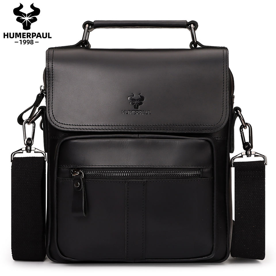 HUMERPAUL Vintage Waterproof Leather Crossbody Bag