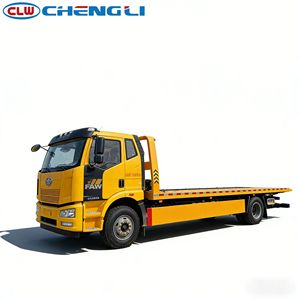 Camion de dépannage semi-remorque Foton 15 tonnes, entre-essieux 5800 mm, plateau en fer, véhicule de récupération jaune pour le sauvetage en cas de panne routière - Product Image 4