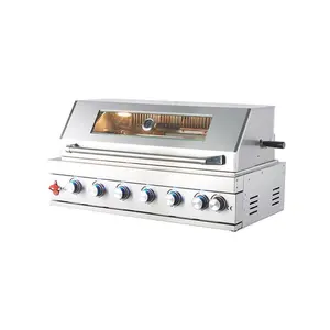 #304 Stainless Steel 6+1 burners Built-In Propane Gas BBQ Grill