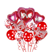 Bouquet de ballons en forme de cœur pour la Saint-Valentin Kits de ballons en aluminium pour la décoration de fête de mariage d'anniversaire