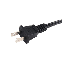 Couleur et longueur personnalisées Cordon d'alimentation américain Rallonges SPT-2 16/2 18/2 NEMA 1-15P PLUGS