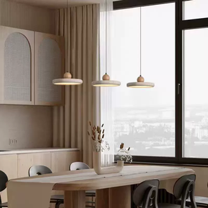 Lampe suspendue Wabisabi pour salle à manger, îlot de <span class=keywords><strong>cuisine</strong></span>, chevet, lampe suspendue créative Traverline, lampe suspendue nordique en pierre jaune LED - Product Image 4