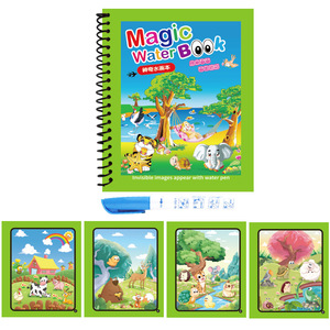 Vente en gros de livres d'images à colorier à l'eau magique pour enfants graffiti réutilisables livres d'aquarelle avec stylos - Product Image 5