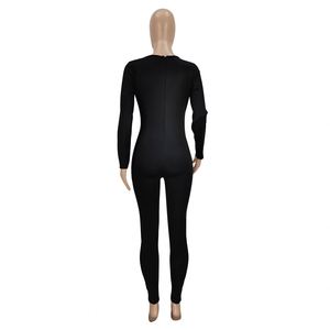 Combinaisons pour femmes Sexy couleur unie <span class=keywords><strong>pagne</strong></span> irrégulière découpe taille une pièce combinaison à manches longues <span class=keywords><strong>robe</strong></span> pour femmes - Product Image 6