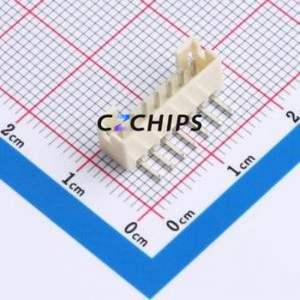 BX-PH2.0-7PWZ-GW Wire-to-Board Pin Header Bent Lead Through Hole,P=2mm Connector 1x7P 2mm Right Angle Insert PH - Product Image 1