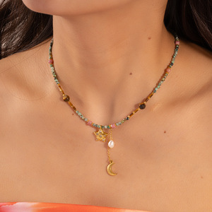 韓国風トレンドパンクジュエリーネックレス 316Lステンレス鋼 18K金メッキ 防水 エレガントファッションアクセサリー - Product Image 6