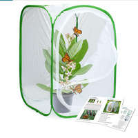 Boîte de présentation pliable et portable en maille transparente pour plantes vertes en pot d'intérieur, modèle MY-021, idéale pour l'exportation transfrontalière