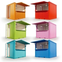 Maison conteneur pop-up de 10 pieds, boutique mobile modulaire pour bar, café, commerce de détail