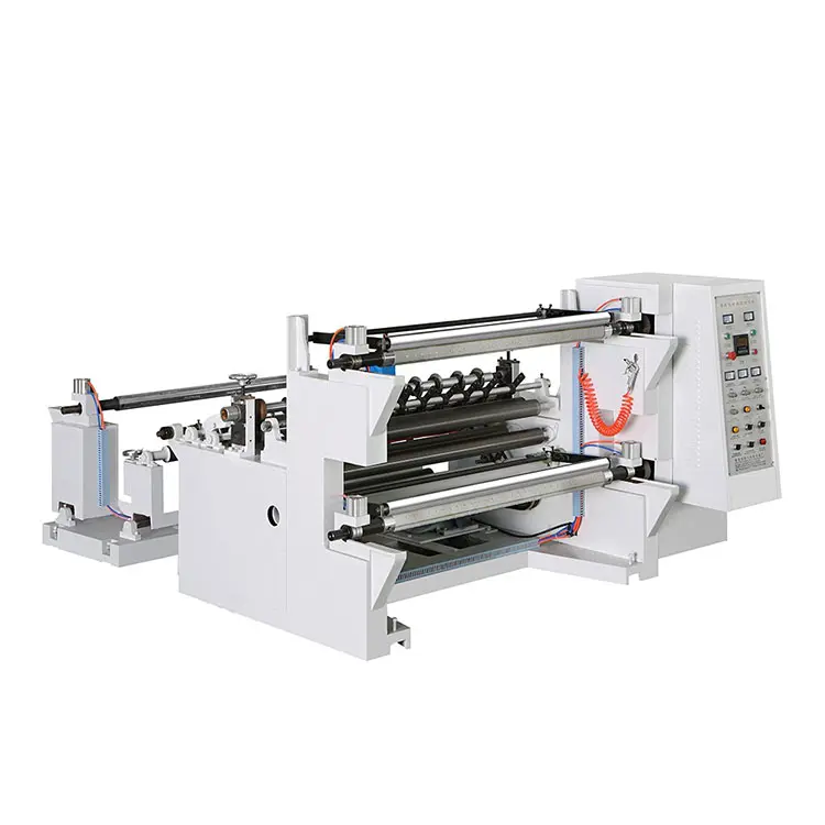 Scheurende Rewinder Cortadora De Papel Bopp Pvc Pe Film Kraftpapier Jumbo Roll Label Snijmachine