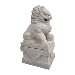 Estatuas De León SH STONE, estatuas de León de mármol blanco tallado en piedra de mármol - Product Image 3