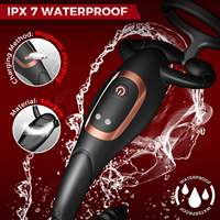 Anneau pénien interactif double en forme de scorpion, retardateur d'éjaculation, masseur de prostate masculin, perles anales, vibrateur, jouet sexuel en silicone