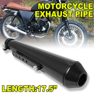 Pot d'échappement universel pour <span class=keywords><strong>moto</strong></span>, style rétro vintage, électroplaqué, pour Cg125 Sr400 <span class=keywords><strong>Cb500</strong></span> Vt500 CM300 500 - Product Image 1