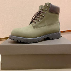 Sepatu bot pendek uniseks, sepatu bot tali luar ruangan modis hangat antiselip tahan air kulit berkualitas tinggi untuk pria dan wanita - Product Image 4