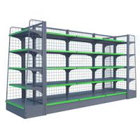 Étagères Gondoles Métalliques Robustes Double Face à Options Multi-Niveaux Prix Usine pour Supermarché