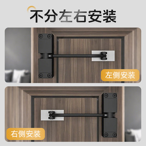 Aluminum <b>Square</b> Door Closer 15-55kg <b>Adjustable</b> Speed Silent Automatic With Rebound Minimalist Design For Household Use - Product Image 4