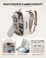 Sac à dos athlétique LOVEVOOK 40L pour femme, bagage cabine, sacoche pour ordinateur portable 17 pouces avec 3 cubes de rangement, collection 2026