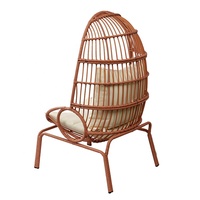 Ensemble de fauteuils en rotin tressé pour jardin, balcon, porche ou terrasse, design moderne KD, en métal, en forme d'œuf, en promotion