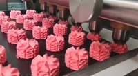 Machine à fabriquer des biscuits personnalisés, machine à déposer des points, machine à déposer des bandes, machine à découper des gaufrettes et machine à produits en forme de fleurs rotatives