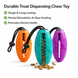 Jouet à mâcher à libération lente en TPR <span class=keywords><strong>pour</strong></span> chiens avec un design à cœur creux, surface texturée <span class=keywords><strong>pour</strong></span> les soins bucco-dentaires et l'alimentation interactive personnalisée - Product Image 1