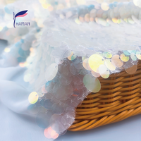 Tissu de luxe en polyester à paillettes, motif écailles de sirène, coloré, avec sequins brodés en goutte tombante, pour robes de soirée, vente en gros