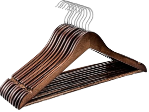 Custom Luxury Lacquer Wooden Single Tier Coat and Suit <b>Hangers</b> for Wardrobe Eco-Friendly Multifunction Clothing Storage - Product Image 2