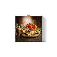Boîtes à pizza pliables en papier kraft personnalisées, durables et recyclables, avec pelliculage mat/brillant, doublure en éponge et poignée