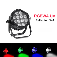 12*18W Uplights sans fil à batterie RGBWA+UV pour mariage, fête, DJ, éclairage de scène, éclairage rechargeable, Par
