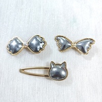 Pince à cheveux Songjin avec perles, base en alliage, épingle à cheveux DIY en strass, faite à la main, style chinois, accessoires de coiffure pour femmes, bijoux