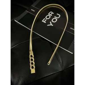 Ceinture chaîne Fiori en laiton pour femme avec détail anneau pour tenue tendance - Product Image 1