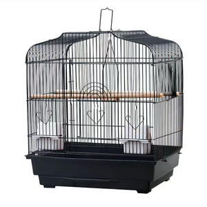 Kleine, eenvoudige metalen vogelkooi, ijzeren vogelnest, ademend, stevig patroon voor spreeuw, tijgerhuid, parkiet, verpakt in doos - Product Image 1