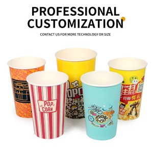 Seau à Popcorn Personnalisé Jetable en Papier Alimentaire avec Couvercle, Compatible Micro-ondes, Vente en Gros pour Soirées Cinéma et Emballage de Snacks - Product Image 2